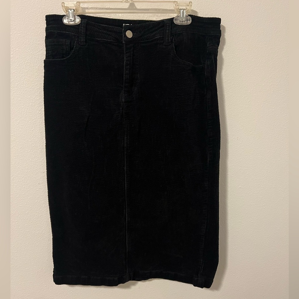 Black Corduroy Skirt
